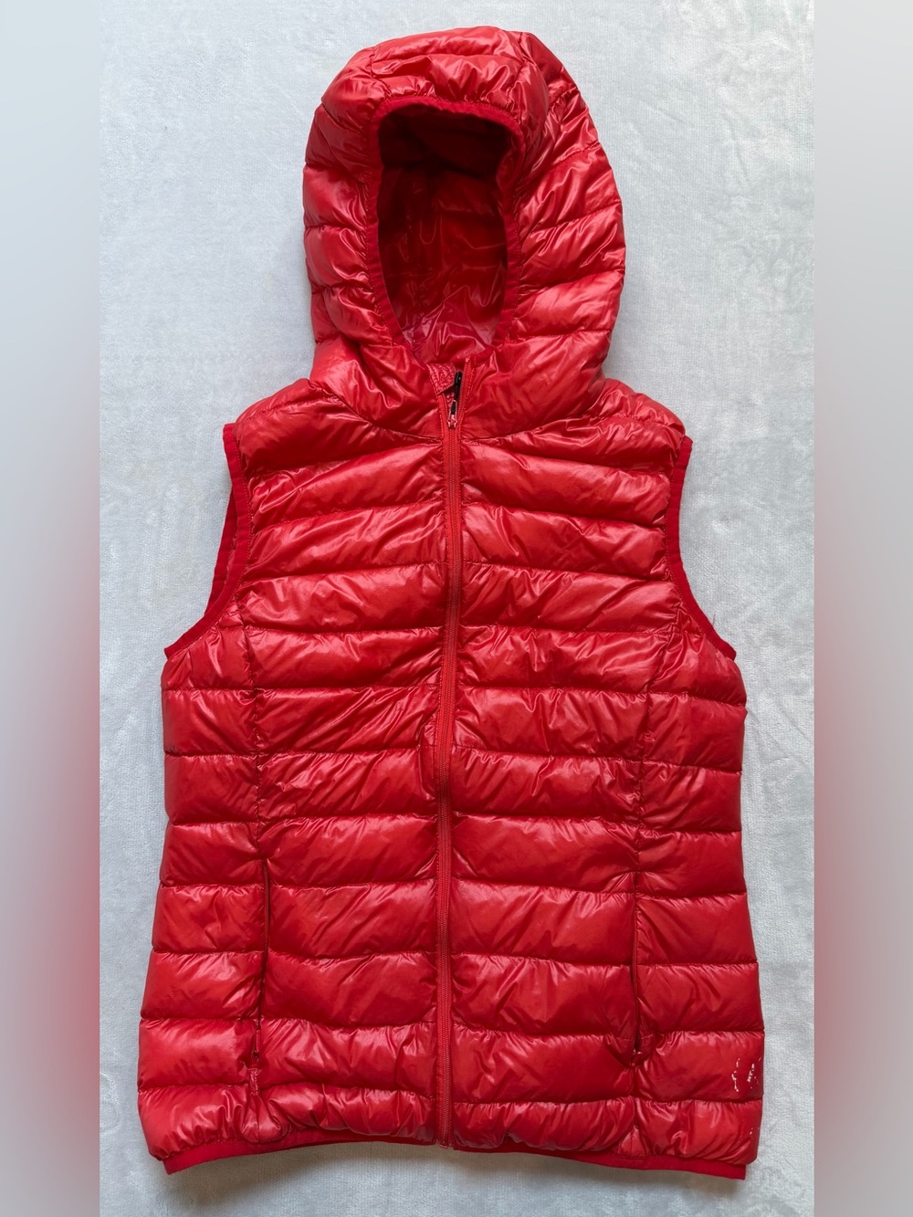 Kids Hooded Down Fill Lightweight Red Puffer Vest Youth Boy Girl XL 14-16 Unisex